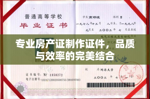 金湾专业房产证制作证件，品质与效率的完美结合