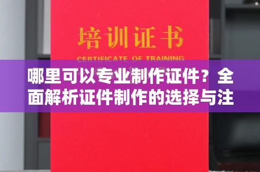金湾哪里可以专业制作证件？全面解析证件制作的选择与注意事项