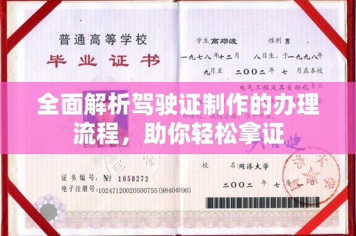 金湾全面解析驾驶证制作的办理流程，助你轻松拿证