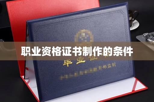金湾职业资格证书制作的条件